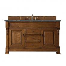 James Martin Vanities 147-114-5371-3PBL - Brookfield 60'' Single Vanity, Country Oak w/ 3 CM Parisien Bleu Quartz Top