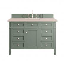 James Martin Vanities 650-V48-SC-3EMR - Brittany 48'' Single Vanity, Smokey Celadon w/ 3 CM Eternal Marfil Top