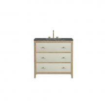 James Martin Vanities D604-V36-SHG-3PBL - Celeste 36'' Single Vanity, Sunwashed Oak with Embossed Shagreen w/ 3 CM Parisien Blue Q