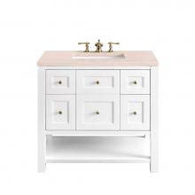 James Martin Vanities 330-V36-BW-3EMR - Breckenridge 36'' Single Vanity, Bright White w/ 3 CM Eternal Marfil Top