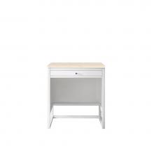 James Martin Vanities E645-DU30-GW-3EMR - Athens 30'' Countertop Unit, Glossy White w/ 3 CM Eternal Marfil Top