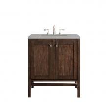 James Martin Vanities E445-V30-MCA-3ESR - Addison 30'' Single Vanity Cabinet (w/Doors), Mid Century Acacia, w/ 3 CM Eternal Serena