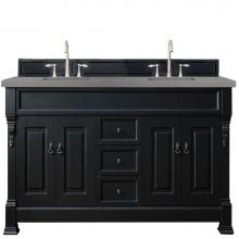 James Martin Vanities 147-114-5731-3GEX - Brookfield 72'' Double Vanity, Antique Black w/ 3 CM Grey Expo Quartz Top