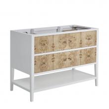 James Martin Vanities D804-V48-LMB - Olena 48'' Single Vanity, Light Mappa Burl and Polished White