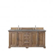 James Martin Vanities 238-105-5711-3GEX - Providence 72'' Double Vanity Cabinet, Driftwood, w/ 3 CM Grey Expo Quartz Top