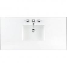 James Martin Vanities 050-301-S26-CLW - 26'' Single Top For the 301 Collection, Classic White Quartz, 3 CM, No Sink