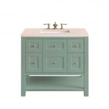 James Martin Vanities 330-V36-SC-3EMR - Breckenridge 36'' Single Vanity, Smokey Celadon w/ 3 CM Eternal Marfil Top