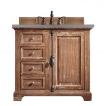 James Martin Vanities 238-105-5511-3GEX - Providence 36'' Single Vanity Cabinet, Driftwood, w/ 3 CM Grey Expo Quartz Top