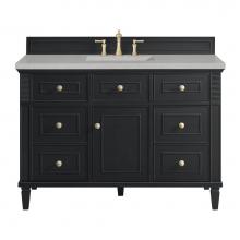 James Martin Vanities 424-V48-BKO-3ESR - Lorelai 48'' Single Vanity, Black Onyx w/ 3 CM Eternal Serena Quartz Top