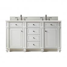 James Martin Vanities 157-V60D-BW-3LDL - Bristol 60'' Double Vanity, Bright White w/ 3 CM Lime Delight Quartz Top