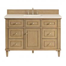 James Martin Vanities 424-V48-LNO-3EMR - Lorelai 48'' Single Vanity, Light Natural Oak w/ 3 CM Eternal Marfil Quartz Top