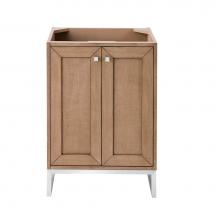 James Martin Vanities E303-V24-WW-BNK - Chianti 24'' Single Vanity Cabinet, Whitewashed Walnut, Brushed Nickel