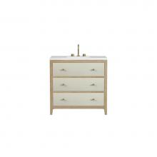 James Martin Vanities D604-V36-SHG-3AF - Celeste 36'' Single Vanity, Sunwashed Oak with Embossed Shagreen w/ 3 CM Arctic Fall Sol