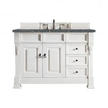 James Martin Vanities 147-V48-BW-3PBL - Brookfield 48'' Single Vanity, Bright White w/ 3 CM Parisien Bleu Quartz Top