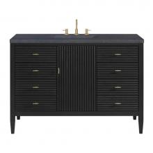 James Martin Vanities 485-V48-CBO-3CSP - Myrrin 48'' Vanity, Carbon Oak w/ 3 CM Charcoal Soapstone Quartz Top