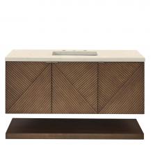 James Martin Vanities D200-V48-CSN-3EMR - Marcello 48'' Single Vanity, Chestnut w/ 3 CM Eternal Marfil Quartz Top