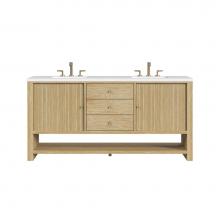 James Martin Vanities D404-V72-SWO-3WZ - Marigot Single 72'' Double Vanity, Sunwashed Oak w/ 3 CM White Zeus Quartz Top