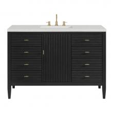 James Martin Vanities 485-V48-CBO-3LDL - Myrrin 48'' Vanity, Carbon Oak w/ 3 CM Lime Delight Quartz Top