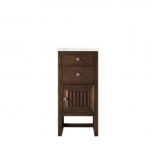 James Martin Vanities E645-B15R-MCA-3EJP - Athens 15'' Cabinet w/ Drawers & Door, Mid Century Acacia w/ 3 CM Eternal Jasmine Pe