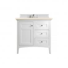 James Martin Vanities 527-V36-BW - Palisades 36'' Single Vanity, Bright White