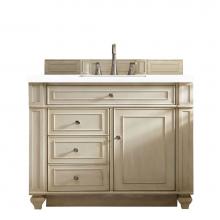 James Martin Vanities 157-V36-VV-3WZ - Bristol 36'' Single Vanity, Vintage Vanilla, w/ 3 CM White Zeus Quartz Top