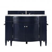 James Martin Vanities 650-V46R-VBL-AF - Brittany 46'' Single Vanity, Victory Blue w/ 3 CM Arctic Fall Solid Surface Top