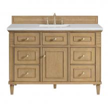 James Martin Vanities 424-V48-LNO-3AF - Lorelai 48'' Single Vanity, Light Natural Oak w/ 3 CM Arctic Fall Solid Surface Top