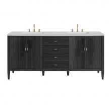 James Martin Vanities 485-V72-CBO-3LDL - Myrrin 72'' Double Vanity, Carbon Oak w/ 3 CM Lime Delight Quartz Top