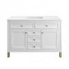 James Martin Vanities 305-V48-GW-3WZ - Chicago 48'' Single Vanity, Glossy White w/ 3 CM White Zeus Top