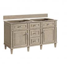 James Martin Vanities 424-V60D-WWO - Lorelai 60'' Double Vanity, Whitewashed Oak