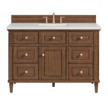 James Martin Vanities 424-V48-WLT-3LDL - Lorelai 48'' Single Vanity, Mid-Century Walnut w/ 3 CM Lime Delight Quartz Top