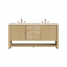 James Martin Vanities D404-V72-SWO-3EMR - Marigot 72'' Double Vanity, Sunwashed Oak w/ 3 CM Eternal Marfil Quartz Top