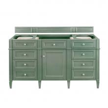 James Martin Vanities 650-V60S-SC - Brittany 60'' Single Vanity Cabinet, Smokey Celadon