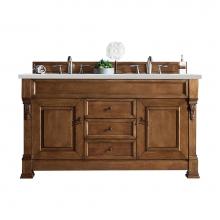 James Martin Vanities 147-114-5671-3LDL - Brookfield 60'' Double Vanity, Country Oak w/ 3 CM Lime Delight Quartz Top