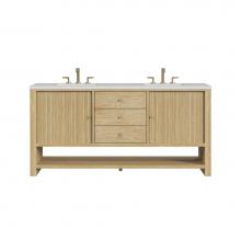 James Martin Vanities D404-V72-SWO-3LDL - Marigot Single 72'' Double Vanity, Sunwashed Oak w/ 3 CM Lime Delight Quartz Top