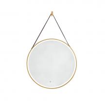 James Martin Vanities 911-M27.6-BGD - Annapolis 27.6'' Round Anti-Fogging LED Mirror, Brushed Gold