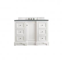 James Martin Vanities 825-V48-BW-3CBL - De Soto 48'' Single Vanity, Bright White w/ 3 CM Cala Blue Quartz Top