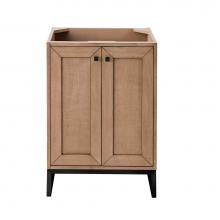 James Martin Vanities E303-V24-WW-MBK - Chianti 24'' Single Vanity Cabinet, Whitewashed Walnut, Matte Black