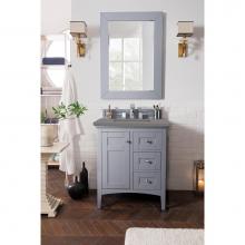 James Martin Vanities 527-V30-SL-3GEX - Palisades 30'' Single Vanity, Silver Gray, w/ 3 CM Grey Expo Quartz Top