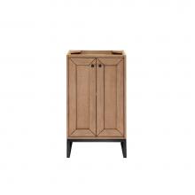 James Martin Vanities E303-V20-WW-MBK - Chianti 20'' Single Vanity Cabinet, Whitewashed Walnut, Matte Black