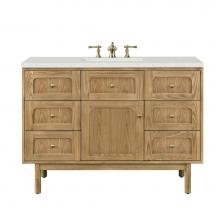 James Martin Vanities 545-V48-LNO-3LDL - Laurent 48'' Single Vanity, Light Natural Oak w/ 3 CM Lime Delight Top