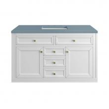 James Martin Vanities 305-V48-GW-3CBL - Chicago 48'' Single Vanity, Glossy White w/ 3 CM Cala Blue Top