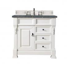 James Martin Vanities 147-V36-BW-3PBL - Brookfield 36'' Single Vanity, Bright White w/ 3 CM Parisien Bleu Quartz Top