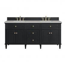 James Martin Vanities 424-V72-BKO-3ESR - Lorelai 72'' Double Vanity, Black Onyx w/ 3 CM Eternal Serena Quartz Top