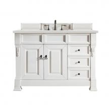 James Martin Vanities 147-V48-BW-3LDL - Brookfield 48'' Single Vanity, Bright White w/ 3 CM Lime Delight Quartz Top