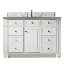 James Martin Vanities 157-V48-BW-3GEX - Bristol 48'' Single Vanity, Bright White, w/ 3 CM Grey Expo Quartz Top