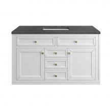 James Martin Vanities 305-V48-GW-3CSP - Chicago 48'' Single Vanity, Glossy White w/ 3 CM Charcoal Soapstone Top