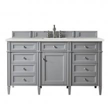 James Martin Vanities 650-V60S-UGR-3LDL - Brittany 60'' Single Vanity, Urban Gray w/ 3 CM Lime Delight Quartz Top