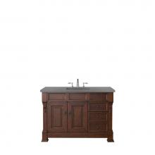 James Martin Vanities 147-114-5286-3GEX - Brookfield 48'' Single Vanity, Warm Cherry w/ 3 CM Grey Expo Quartz Top