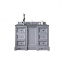 James Martin Vanities 825-V48-SL-3CBL - De Soto 48'' Single Vanity, Silver Gray w/ 3 CM Cala Blue Quartz Top